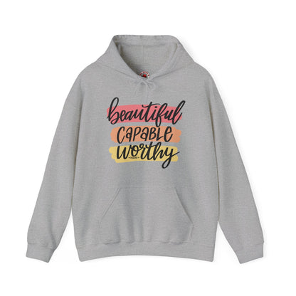 Beautiful Capable Worthy Hooded Sweatshirt The Devil's Pickle