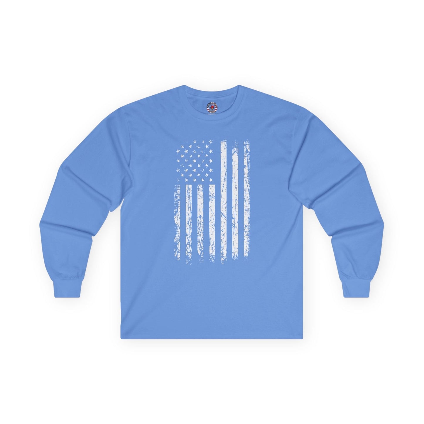 American Grunge Flag Long Sleeve Tee The Devil's Pickle