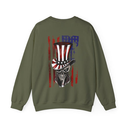 Patriotic Skull Crewneck Sweatshirt The Devil's Pickle