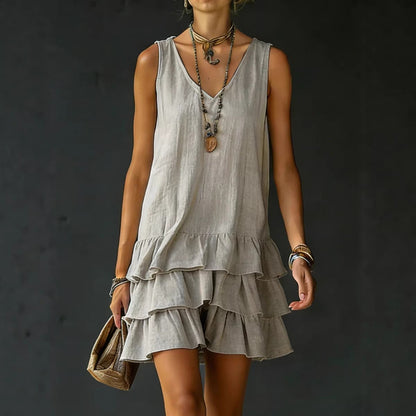 V-Neck Sleeveless Midi Dress – 5 Colors, S–2XL FitiqueFit
