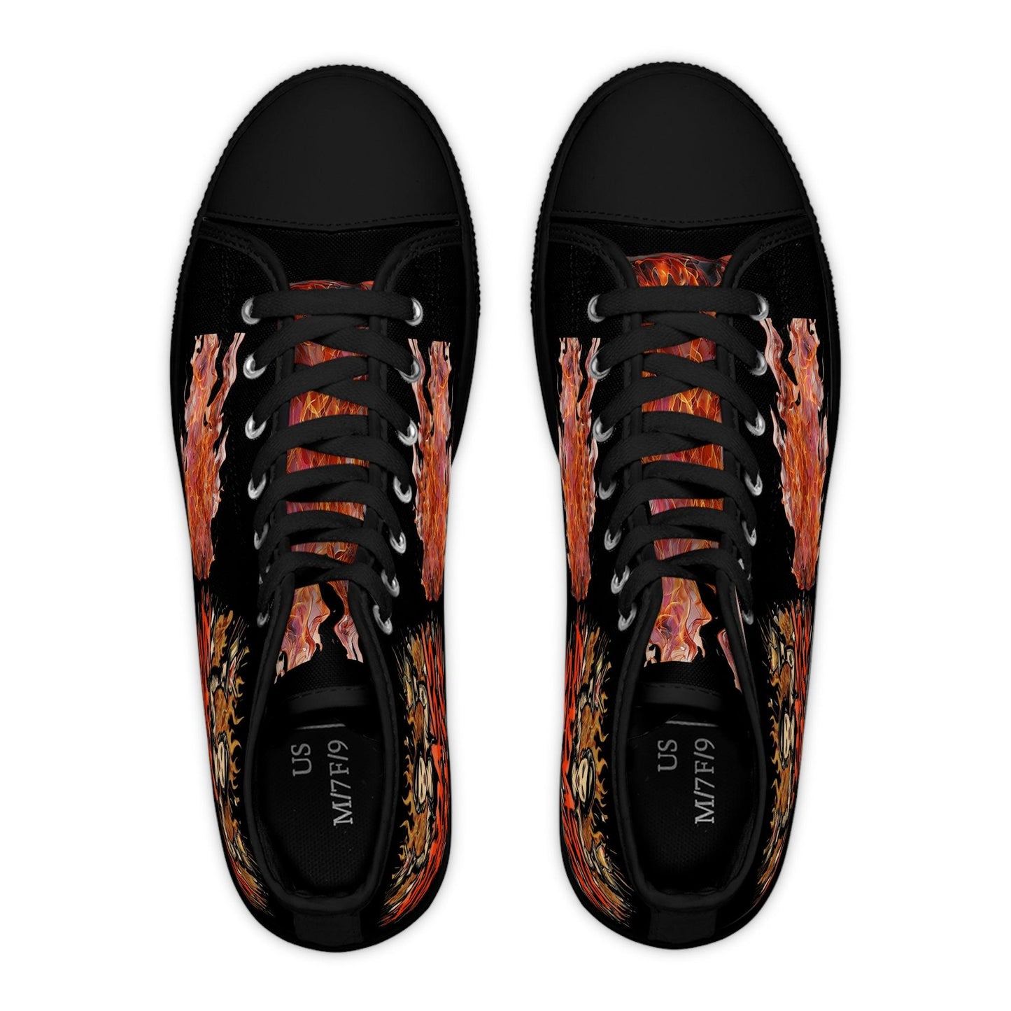 Bad Ass Service Womens Black High Top Sneakers Country in My Heart