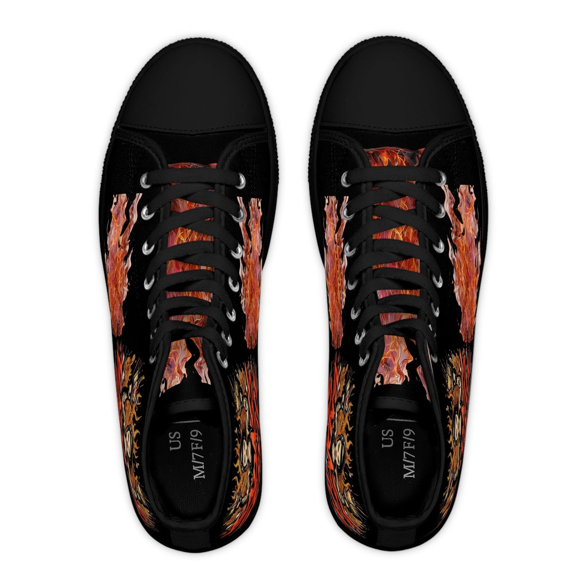 Bad Ass Service Womens Black High Top Sneakers Country in My Heart
