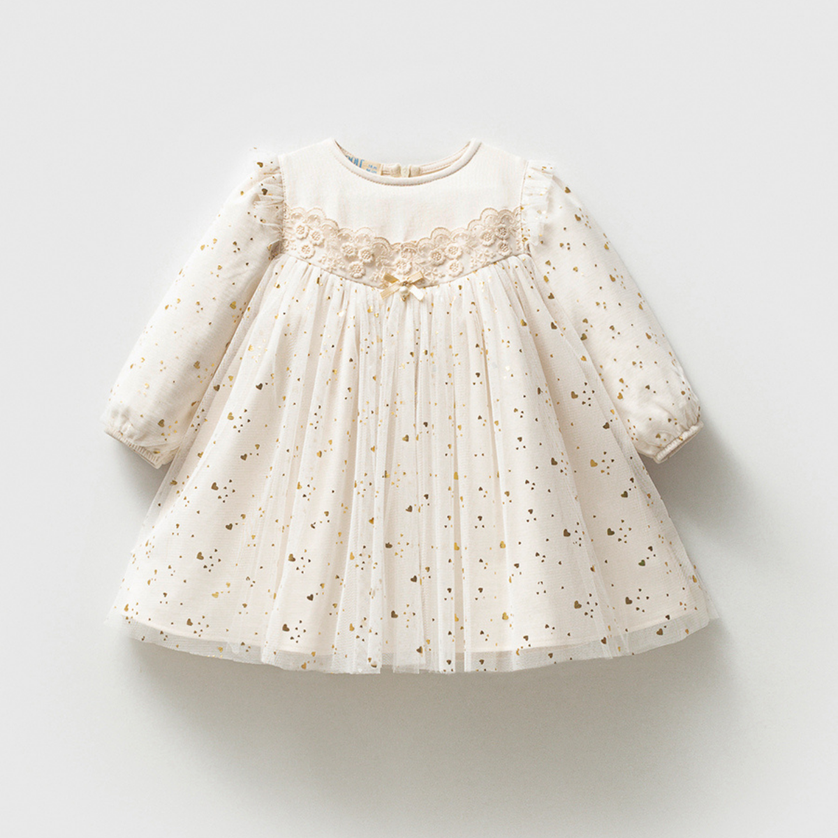 Elodie Dress – Ivory & Gold Dress Honey and Hive