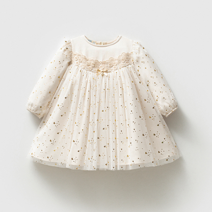 Elodie Dress – Ivory & Gold Dress Honey and Hive