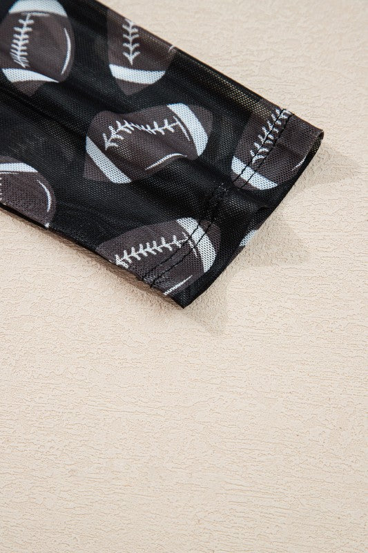Maci Rugby Mesh Sheer Long Sleeve Top See size chart under “more details” The Fashion Celestial