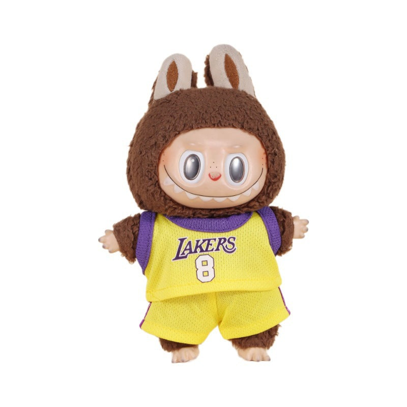 Labubu Doll Clothing Jersey 17cm Pendant First and Second Generation PVC Plush Toy Dress-up Set