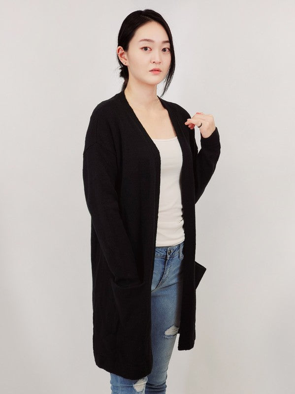 Cozy Elastic Loose Fit  Sweater Cardigan w/Pockets Shop Style & More | Fresh Looks, Everyday Deals & Free Shipping