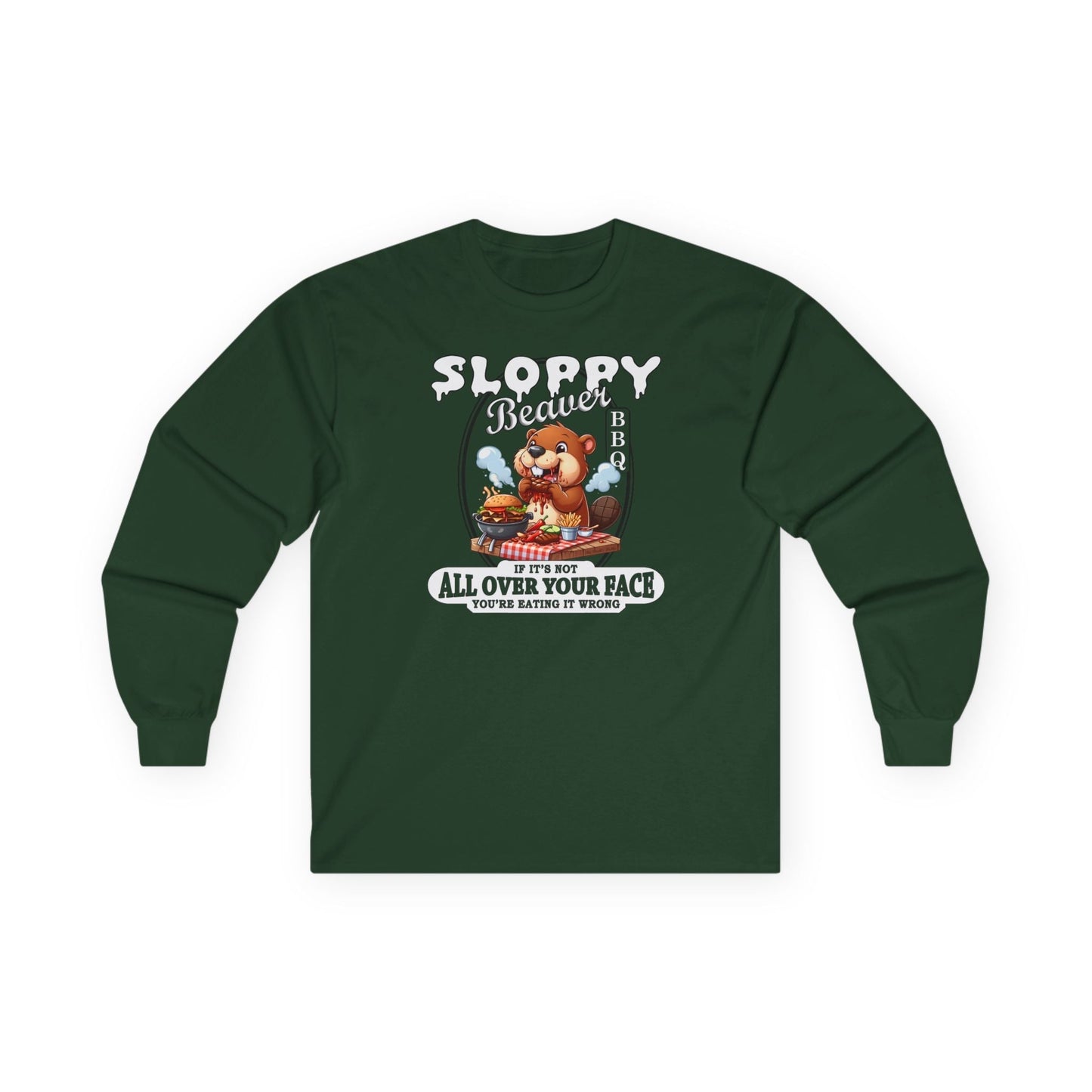 Sloppy Beaver BBQ Long Sleeve Tee The Devil's Pickle