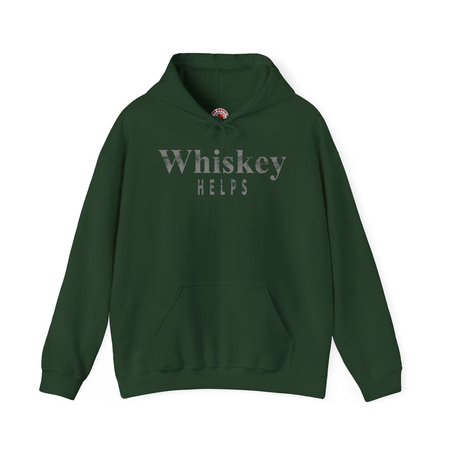Whiskey Helps Hooded Sweatshirt The Devil's Pickle