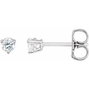 14K White 1/5 CTW Natural Diamond Friction Post Earrings Ethereal Legacy Boutiques