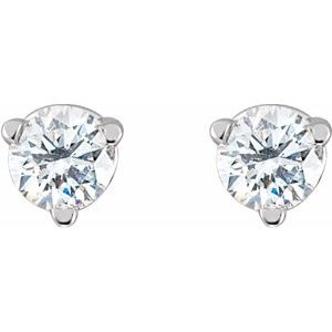 14K White 1/5 CTW Natural Diamond Friction Post Earrings Ethereal Legacy Boutiques