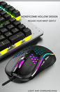 2.4G Wireless Cave Mouse Lightweight Gaming Mouse with Luminous 7 Color Breathing Light Computer Accessories