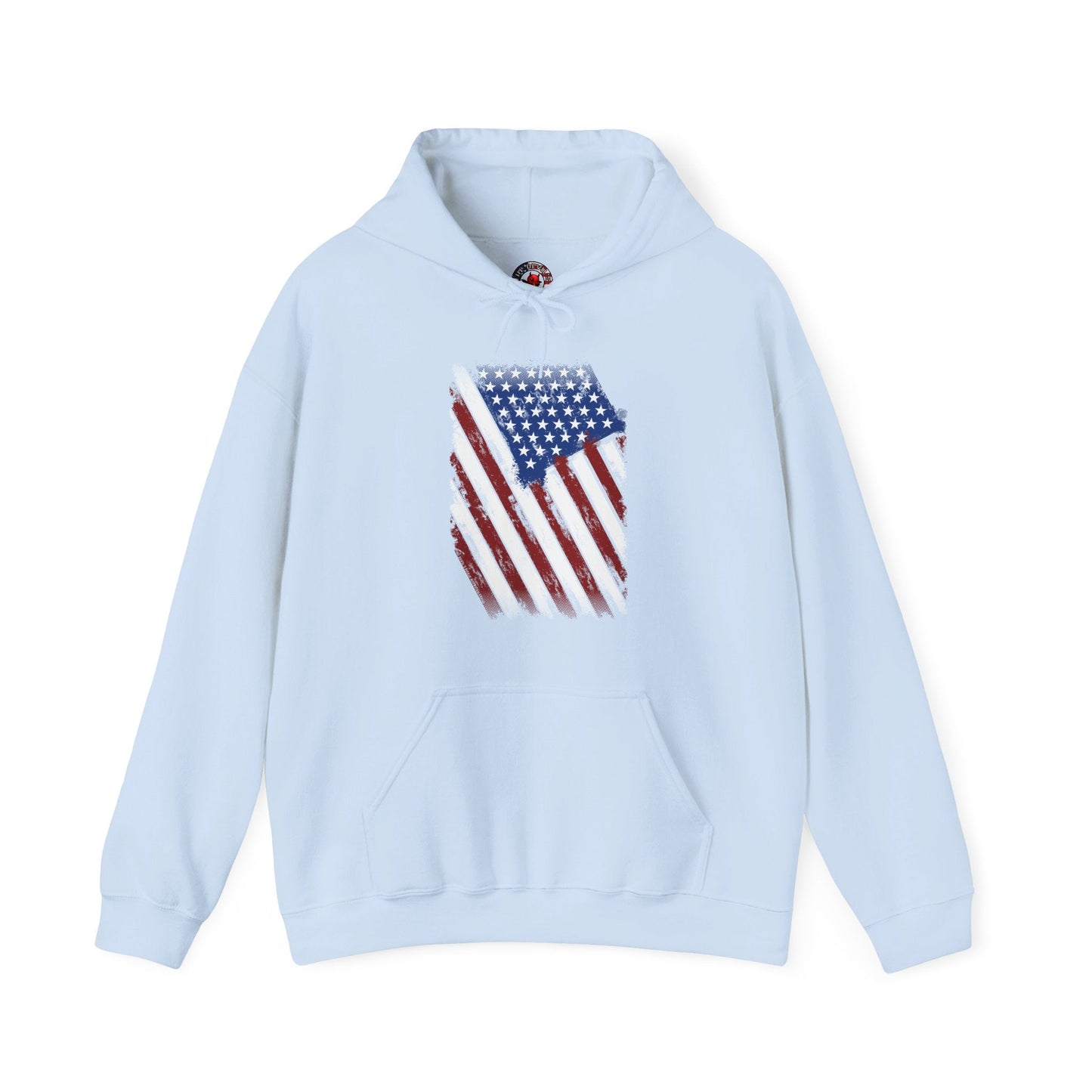 Distressed American Flag Hooded Sweatshirt The Devil's Pickle