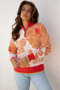 Floral Half Zip Collared Pullover Sweater Shop Style & More | Fresh Looks, Everyday Deals & Free Shipping