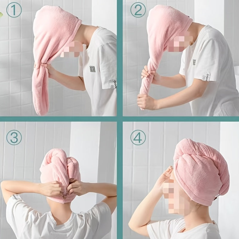 Microfiber Hair Towel Quick Drying Hair Wrap Towel Super Absorbent Hair Drying Cap Soft Headband NovaCart