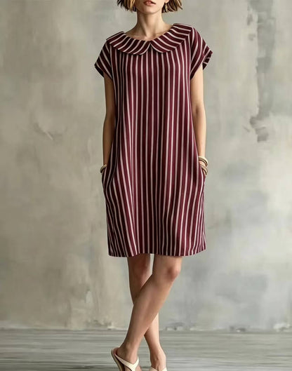 Women's Striped Bodycon Midi Dress – High-Waist Sleeveless FitiqueFit