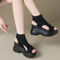 Cutout Mesh Wedge Sandals New Era Fashion LLc