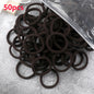 50pcs/Set Women   Basic Hair Bands 1.57inch Simple Solid Colors Elastic Headband Hair Ropes Ties Hair Accessories Ponytail Holder NovaCart