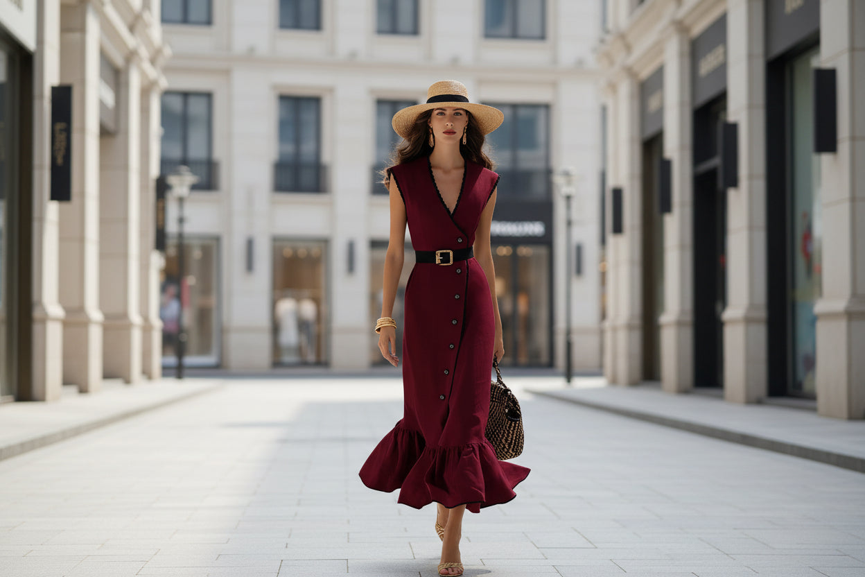 V-Neck Sleeveless High-Waist Maxi Dress – 5 Colors, S–2XL FitiqueFit