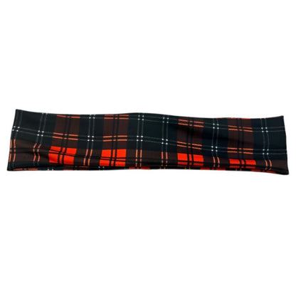 Red and Black Plaid Christmas Headband Enchanted Scrunch