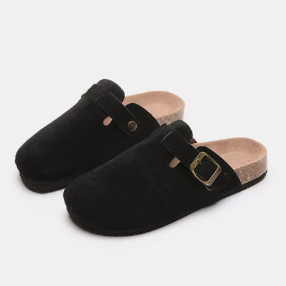Suede Closed Toe Buckle Slide New Era Fashion LLc