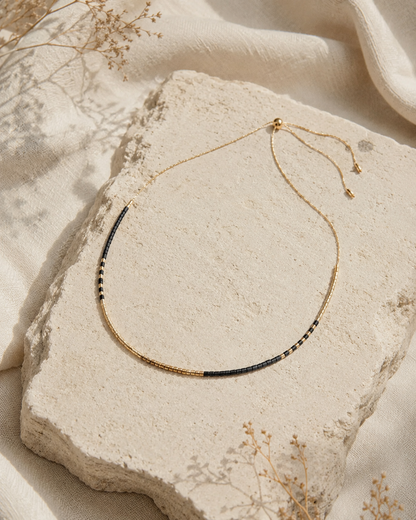 Golden Beaded Necklace Village Thrive