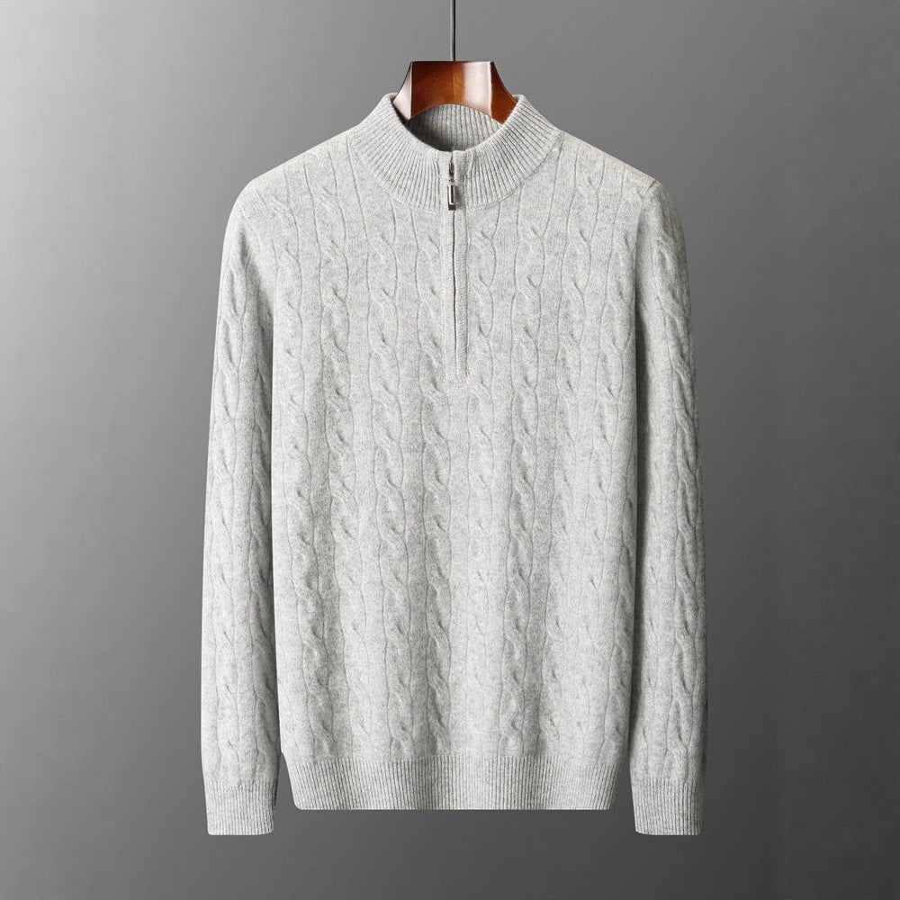 Jacquard Double-strand Thickened Long-sleeved Sweater Grayceful LLC