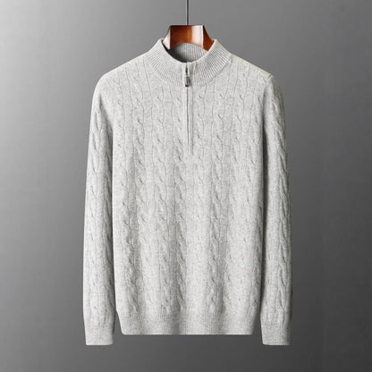 Jacquard Double-strand Thickened Long-sleeved Sweater Grayceful LLC