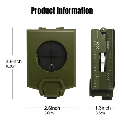 Multifunctional Luminous Dial Waterproof Anti-fog Accurate Compass For Hiking Camp NovaCart