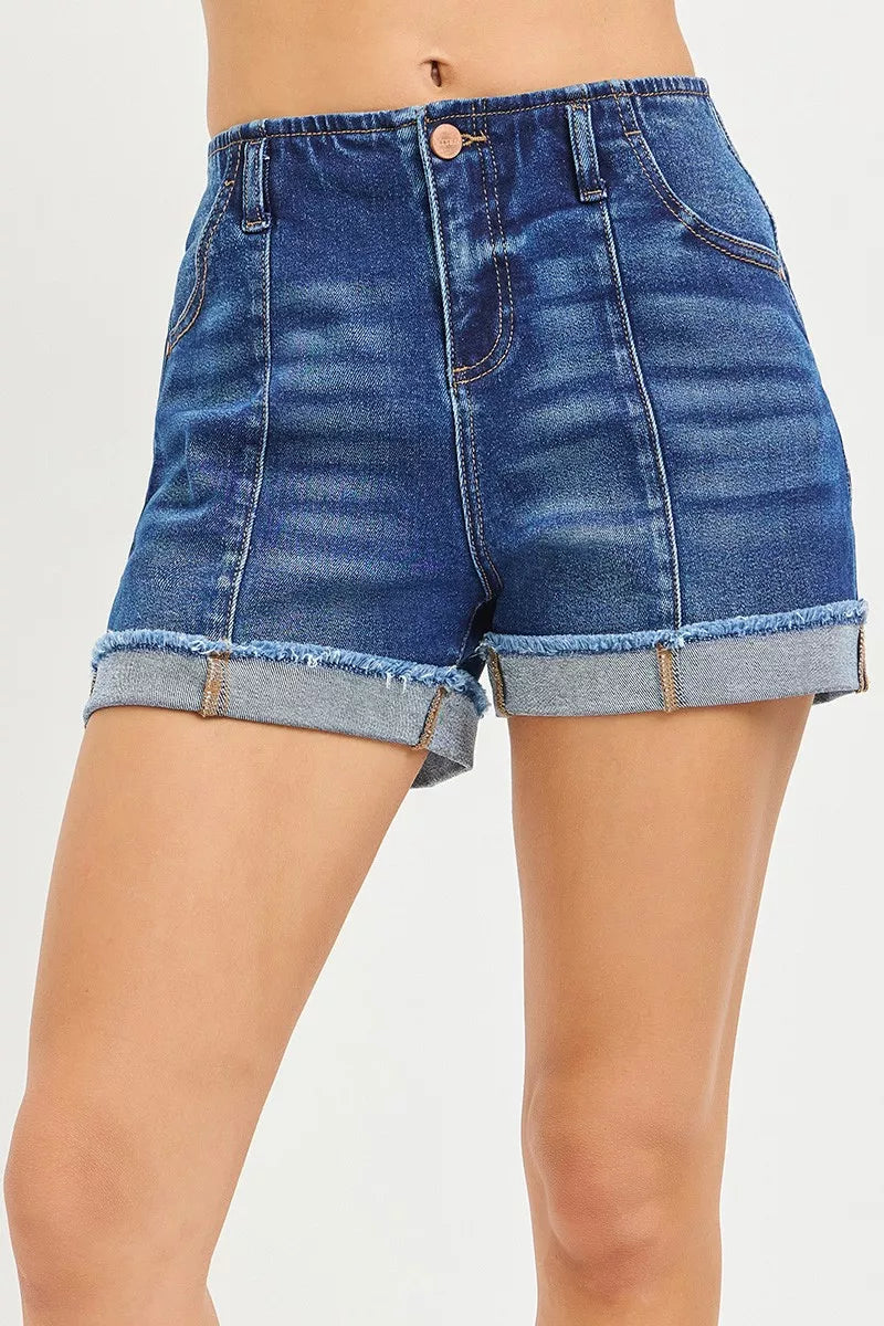 RISEN Slouchy Cuffed Denim Shorts New Era Fashion LLc