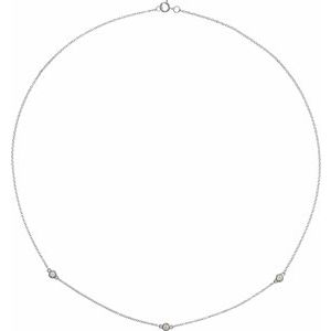 Sterling Silver 1/5 CTW Natural Diamond 3-Station 18" Necklace Ethereal Legacy Boutiques