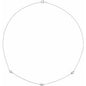 14K White 1/3 CTW Lab-Grown Diamond 3-Station 18" Necklace Ethereal Legacy Boutiques