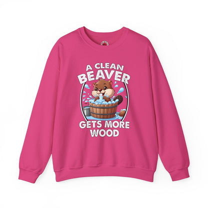 A Clean Beaver Gets More Wood Crewneck Sweatshirt The Devil's Pickle
