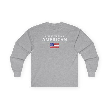 I Identify As An American Long Sleeve Tee The Devil's Pickle