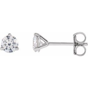 14K White 1/2 CTW Lab-Grown Diamond Stud Earrings Ethereal Legacy Boutiques