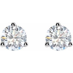 14K White 1 CTW Lab-Grown Diamond Stud Earrings Ethereal Legacy Boutiques