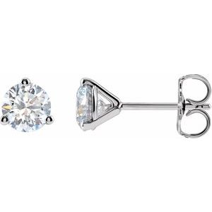 14K White 1 CTW Lab-Grown Diamond Stud Earrings Ethereal Legacy Boutiques