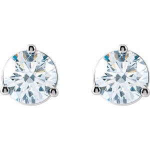 14K White 1 1/5 CTW Lab-Grown Diamond Stud Earrings Ethereal Legacy Boutiques