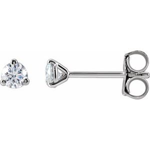 14K White 1/5 CTW Lab-Grown Diamond Stud Earrings Ethereal Legacy Boutiques