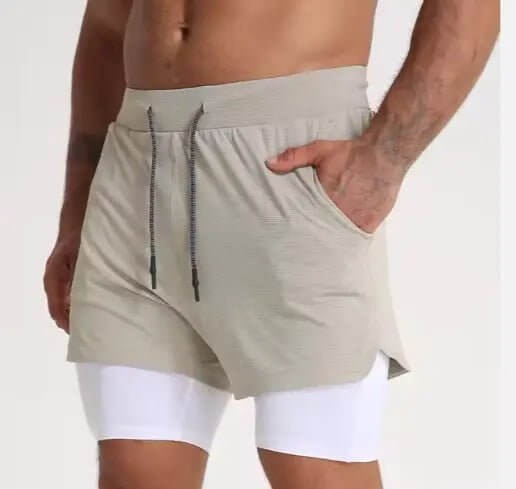 Men's Quick Dry 2-in-1 Gym Shorts with Liner SnagBag