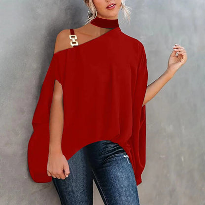 Women’s One-Shoulder Printed T-Shirt FitiqueFit