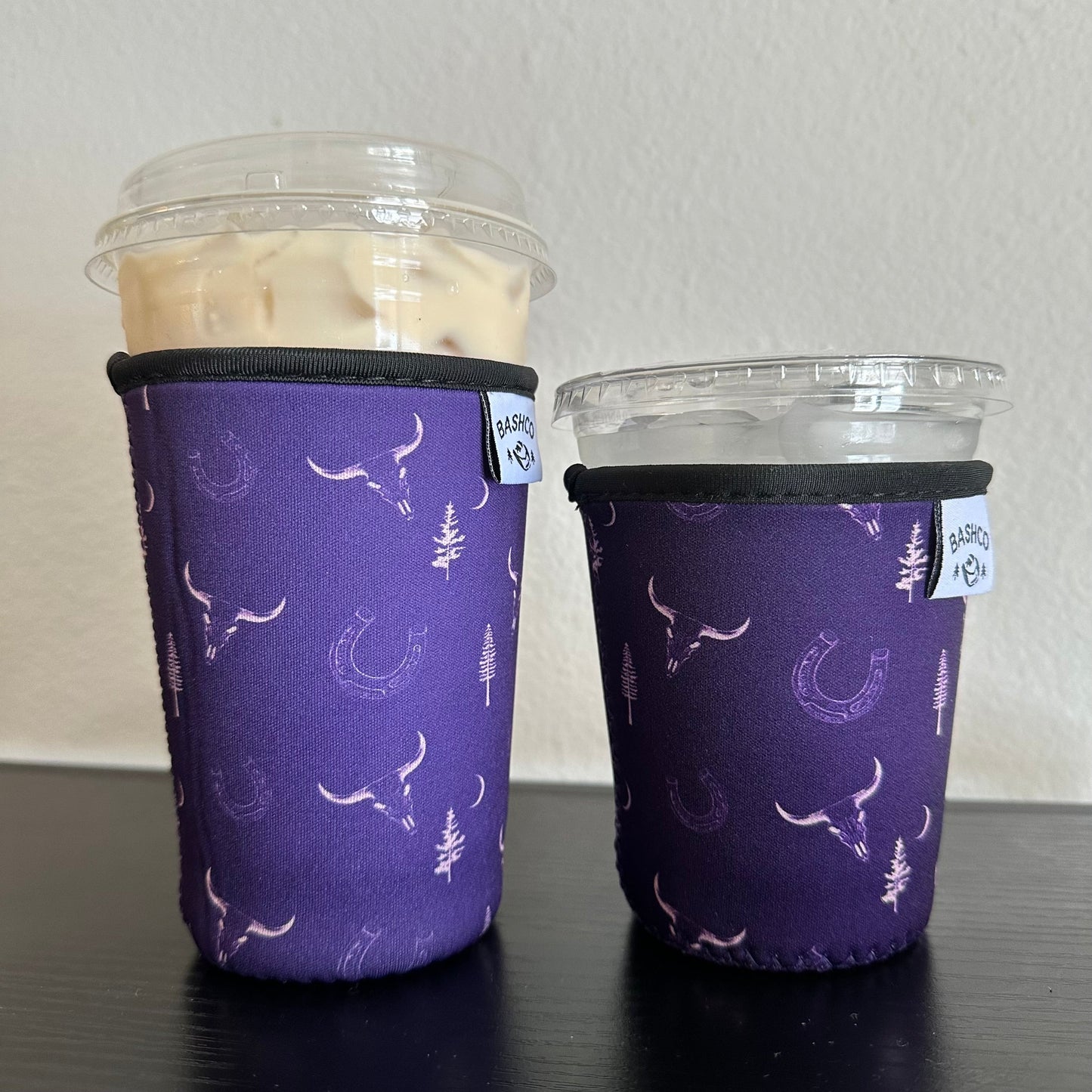 Dark Skull Pattern Coffee Sleeve | Western Pattern Coffee Koozie BashDesignsCo