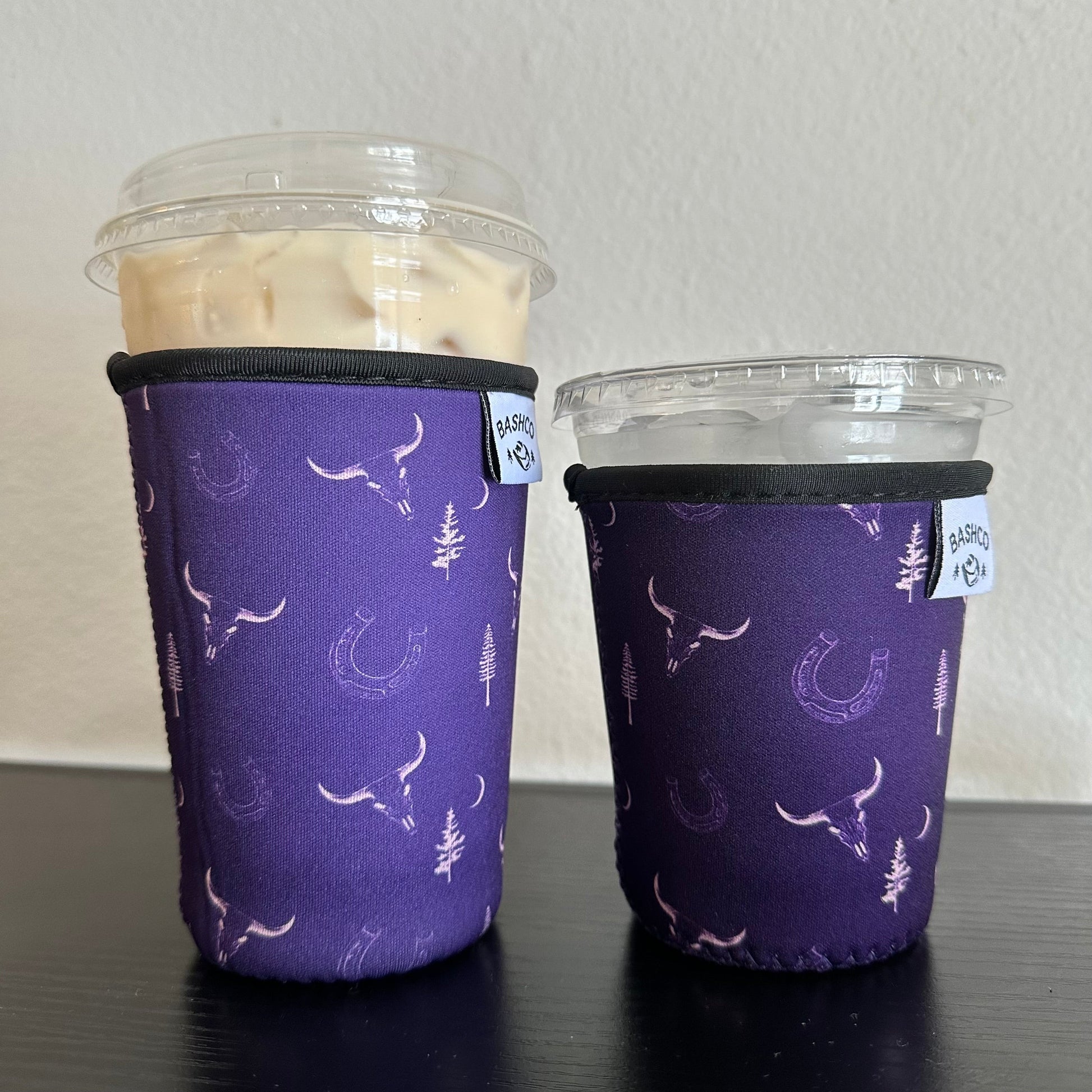 Dark Skull Pattern Coffee Sleeve | Western Pattern Coffee Koozie BashDesignsCo