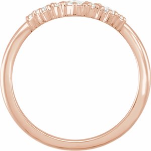 14K Rose 1/5 CTW Natural Rose-Cut Diamond & Faceted Contour Band Ethereal Legacy Boutiques