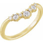 14K Yellow 1/5 CTW Natural Rose-Cut Diamond & Faceted Contour Band Ethereal Legacy Boutiques