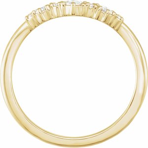 14K Yellow 1/5 CTW Natural Rose-Cut Diamond & Faceted Contour Band Ethereal Legacy Boutiques