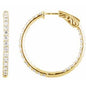 14K Yellow 2 1/10 CTW Lab-Grown Diamond Inside-Outside 29.5 mm Hoop Earrings Ethereal Legacy Boutiques