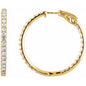 14K Yellow 1 CTW Lab-Grown Diamond Inside-Outside 26.5 mm Hinged Hoop Earrings Ethereal Legacy Boutiques