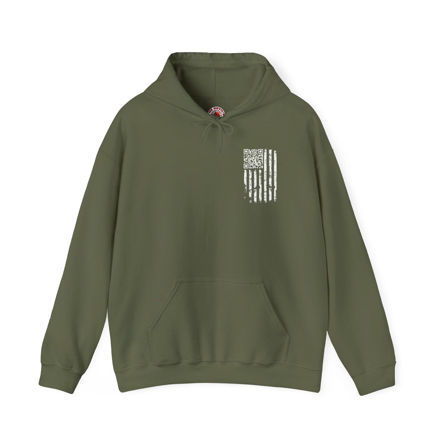 American Flag QR Code Hooded Sweatshirt The Devil's Pickle