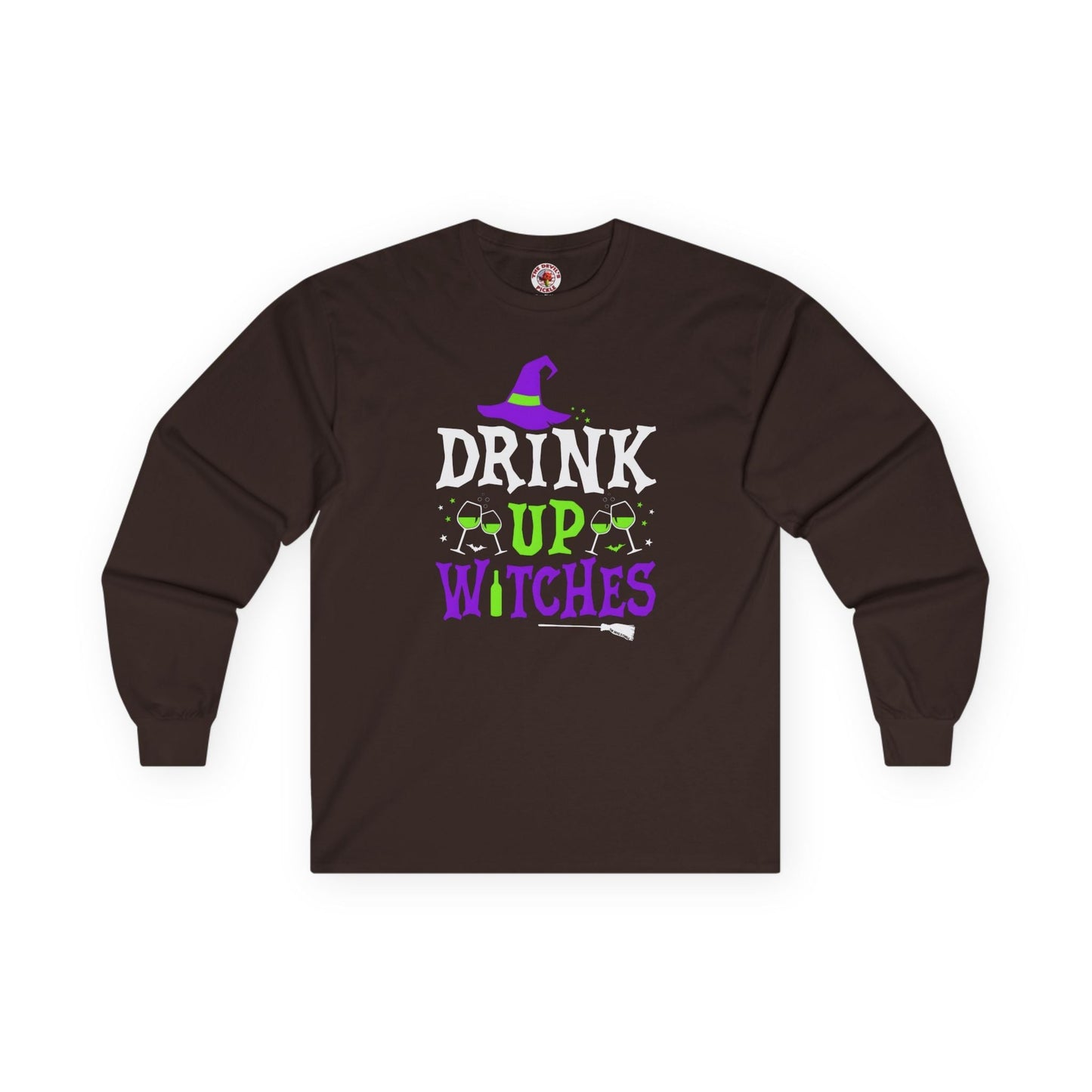 Drink Up Witches Long Sleeve Tee The Devil's Pickle
